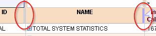 5gVision User interface, Main screen column resizing