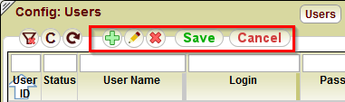 5gVision User interface, Main screen config menu