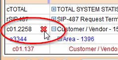 5gVision Monitoring and alerting, Chart legend table delete